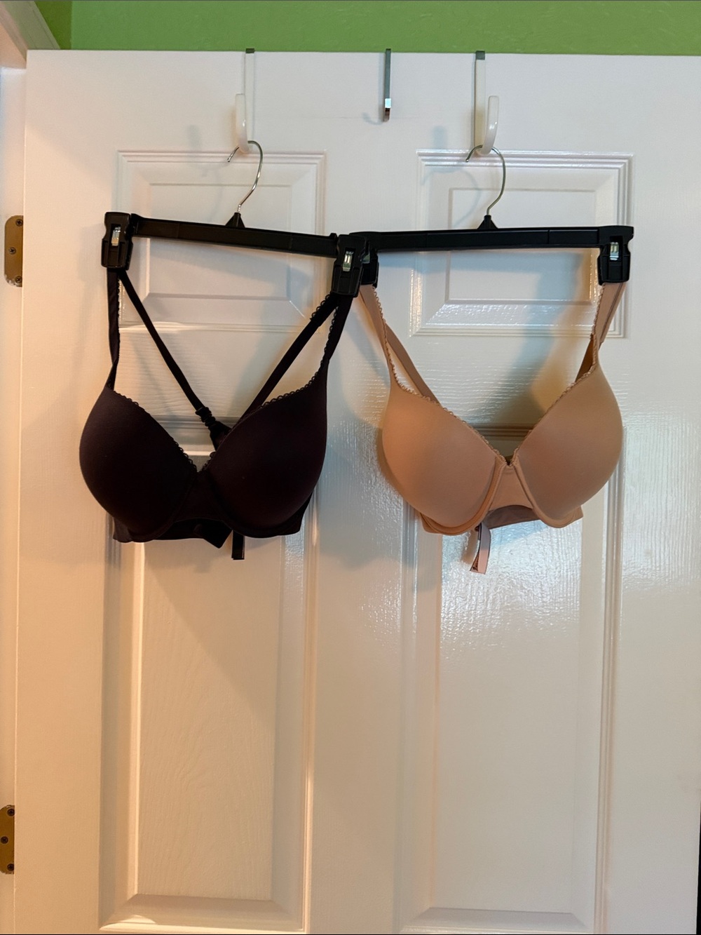 Victoria’s Secret Adjustable Strap Bras- Black and Nude 34DD